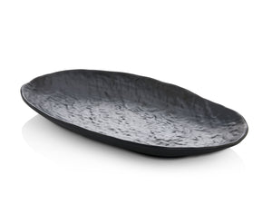 Melamine Matt Stone Oval Plate 28 cm