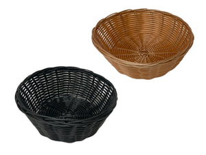 Round woven bread basket 20 cm Plastic Woven Wicker