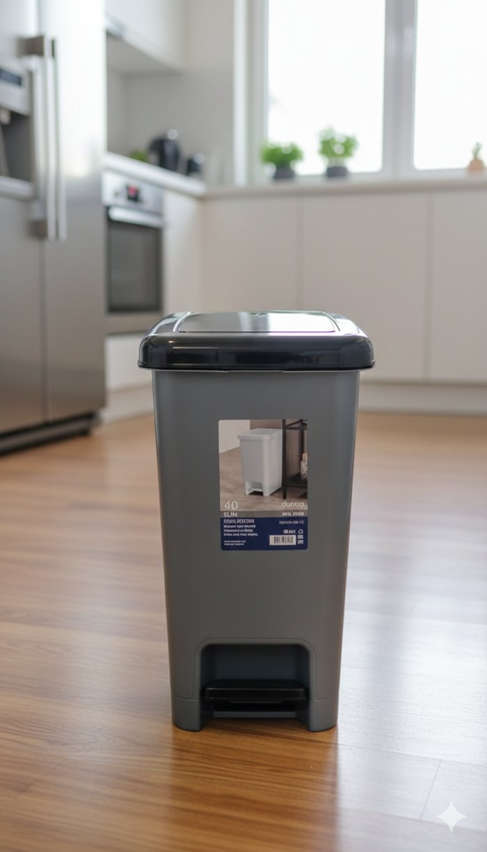 Slim Plastic Pedal Dustbin 40 lt