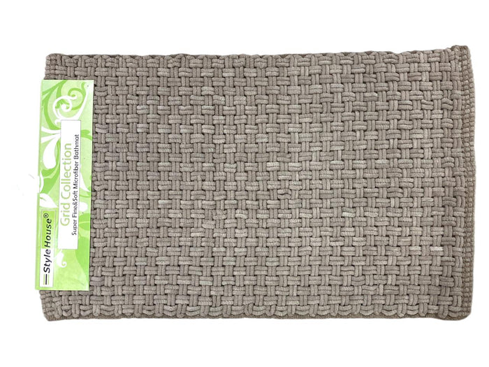 Grid Collection Cotton and Microfiber Bathmat 80x50 cm