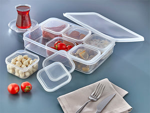 Line Low Storage Box Set of 7 Pieces: 6+1 2.4L & 6x0.30L