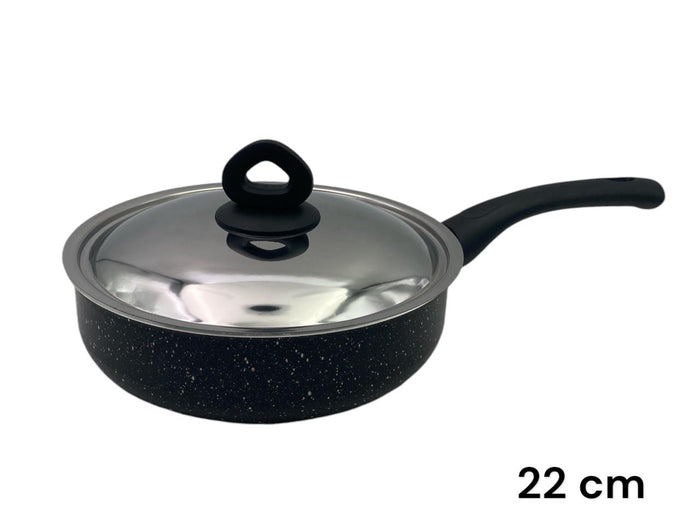 Black Granite Nouval Sauteuse 22 cm