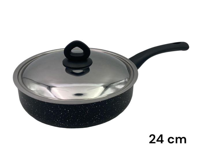 Black Granite Nouval Sauteuse 24 cm