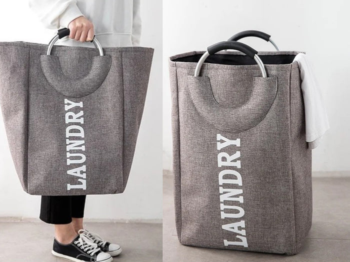 Thick Fabric Collapsable Laundry Bag with Ring Handle
