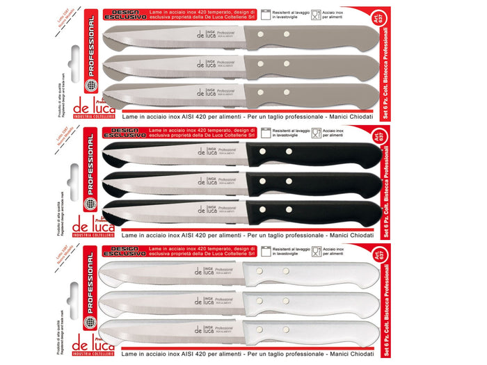 De Luca Serrated Knives X6