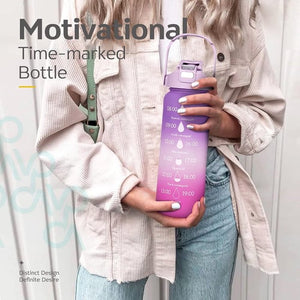 Motivational Water Bottle 2L Colorful Design