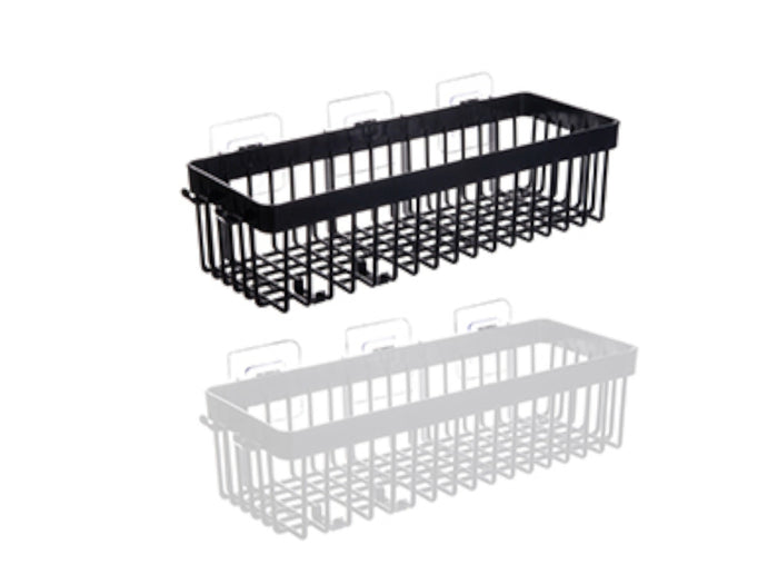 Plastic Bathroom Shelf Basket with Strong Adhesive
