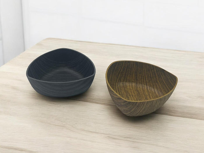 Black Wood Color Triangle Snack Bowl