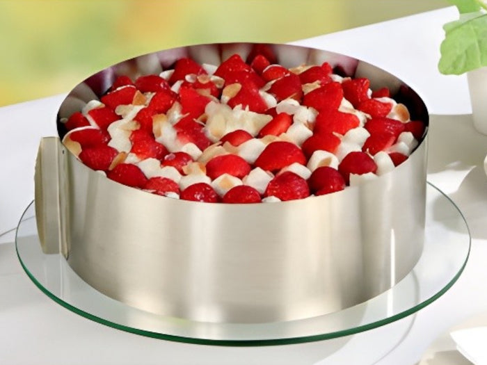 Stainless Steel Cake Ring Adjustable Diameter