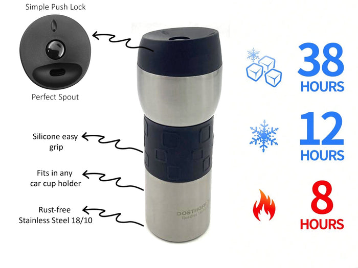 Dosthoff Vacuum Travel Mug 360 ml Stainless Steel 18/10