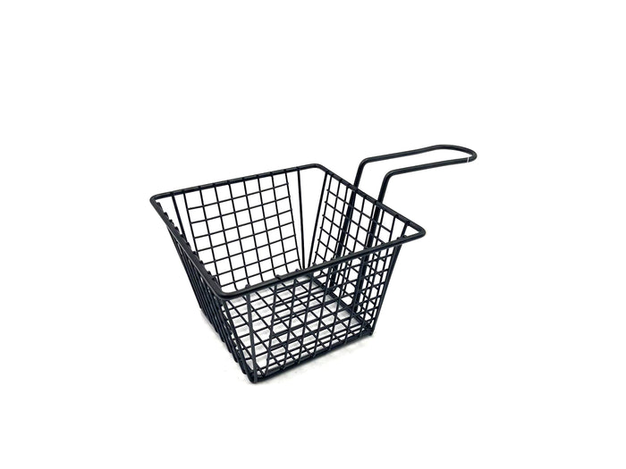 Black Big Squared French Fry Serving Basket 12.5 CM