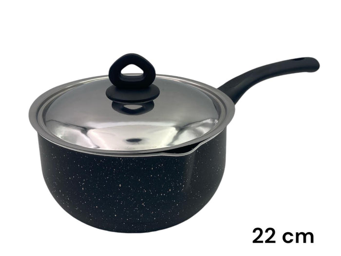 Black Granite Nouval Sauce Pan 22 cm