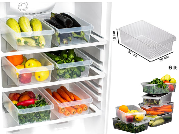 6 L Plastic Refrigirator Organizer Without Lid