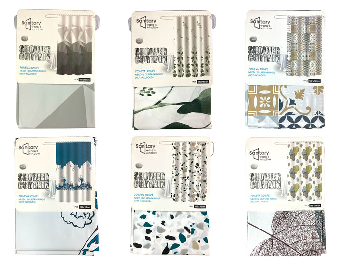 EVA and PE Shower Curtain 180x180