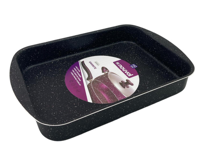 Black Granite Nouval Rectangular Oven Tray 42 cm