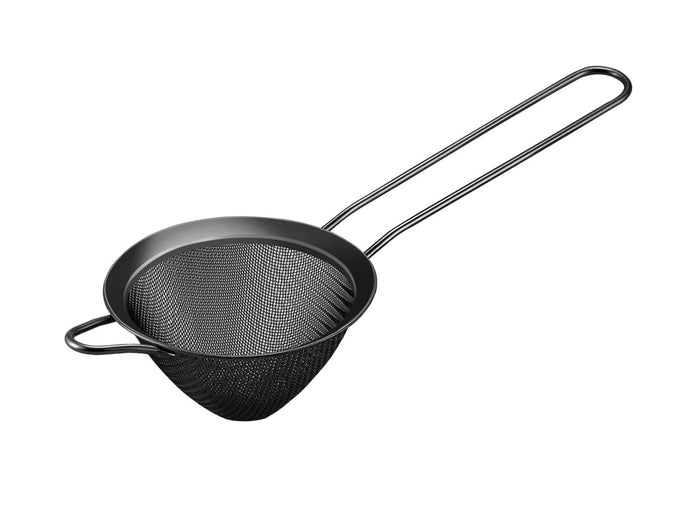 Matt Black Conical Fine Mesh SS Strainer 8.5 cm