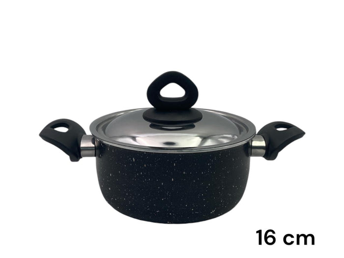 Black Granite Nouval Casserole 16 cm