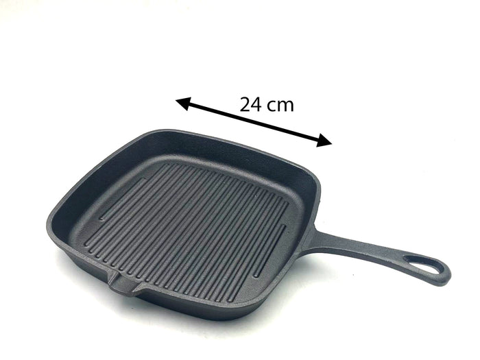 Cast Iron Squared Grill Pan 24 cm