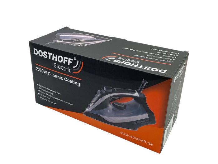 Dosthoff 2200W Steam Iron with Ceramic Sole Plate