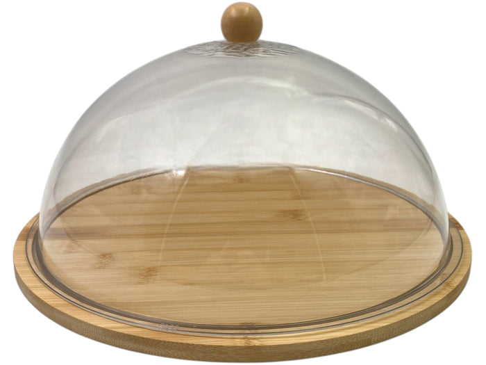 Bamboo & Acrylic Cake and Cheese Board with Cover 36.5cm