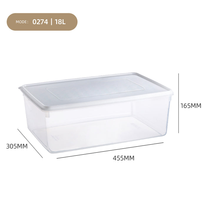 Clear Hermetic Food Preservation Box 18 lt