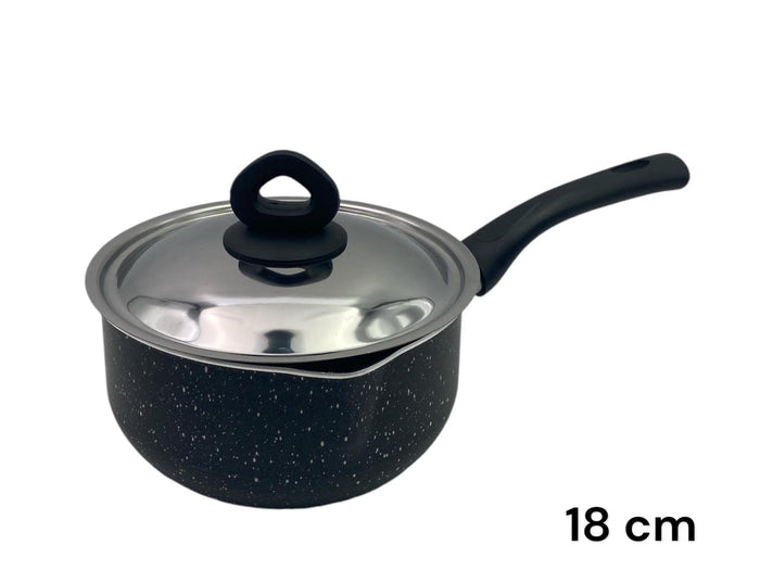 Black Granite Nouval Sauce Pan 18 cm