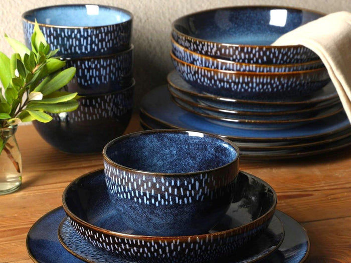 Dosthoff "Starry" Blue Glazed Soup Bowl 13 cm