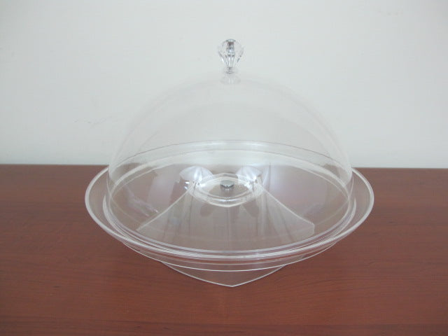 Acrylic Cake Holder with Cover and Stand