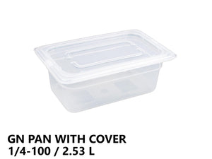 Gastronorm Plastic Storage Container 1/4 100 mm - 2.53L