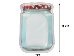 Big reusable lock&seal bag checkered cover jar X12. - HouzeCart