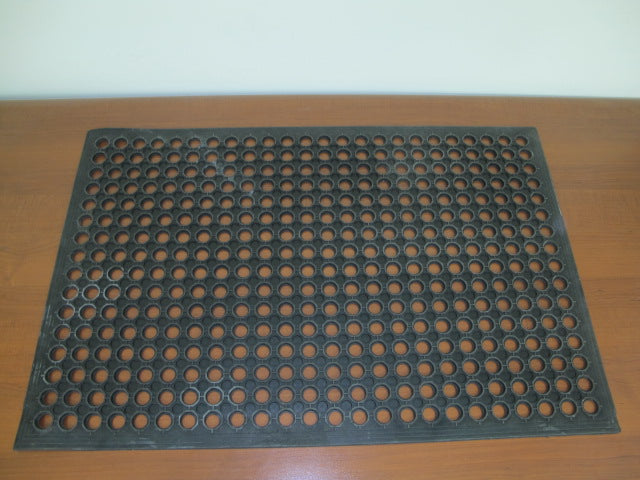 Black Rubber Doormat 90x60 cm