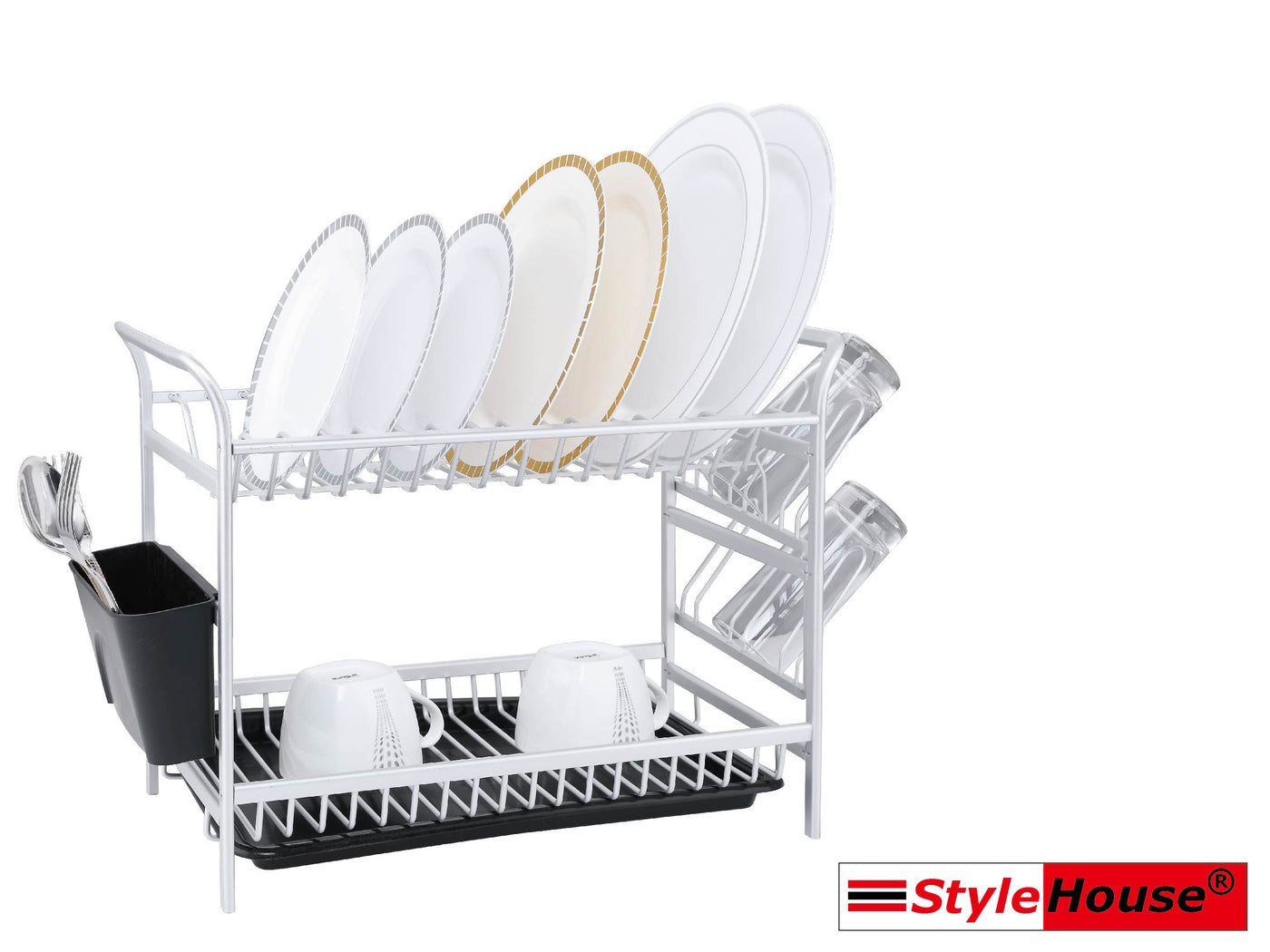 Aluminium Dish Rack 2 Tiers – HouzeCart