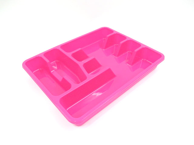 Large plastic colorful cutlery tray
