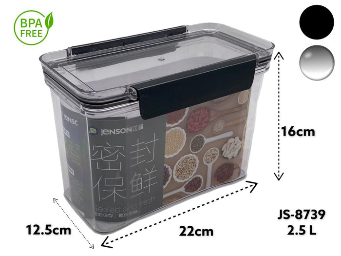 Acrylic Airtight Rectangular Food Storage Box 2.5 L