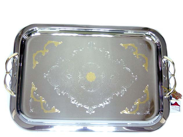 Large Stainless Steel Serving Tray; 160XL