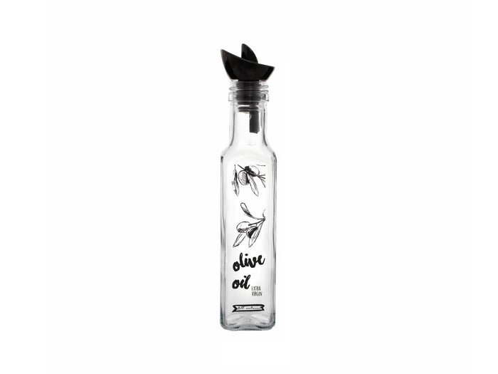 Black Olive Decorated Oil Bottle SQ 250 ml