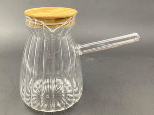 Borosilicate Glass Coffee Pot wooden cover 900 ml - HouzeCart