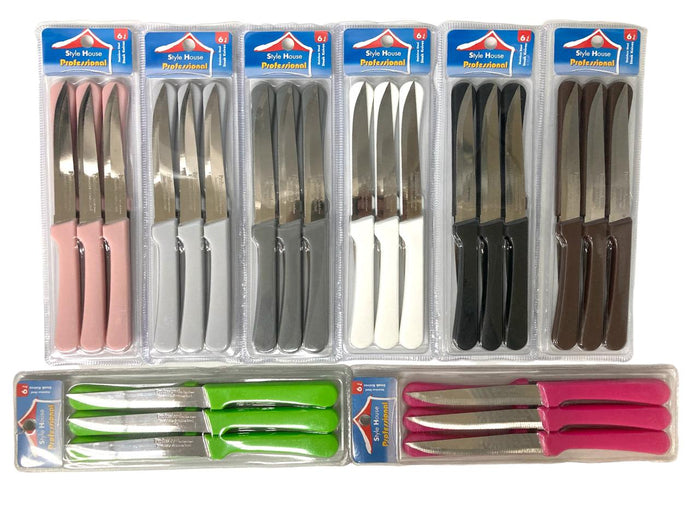 Serrated Chopping Knife with Colorful Handle X6