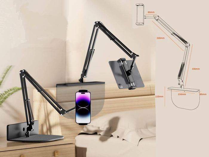 Adjustable Long Arm Metal Phone Holder