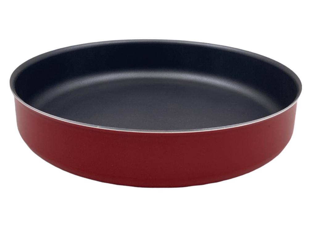 Nouval Round Oven Tray Red Color 34 Cm HouzeCart nouval-round-oven-tray-red-color-34-cm-houzecart