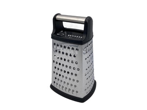 Large Stainless Steel 4 sided Grater with silicon base