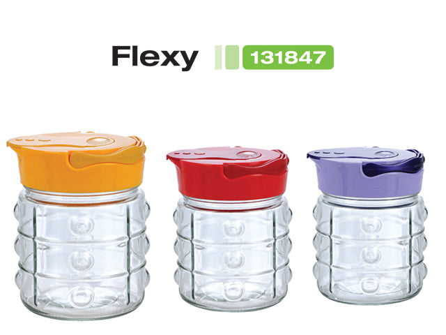 Flexi Glass Jar with Functional Lid, 1lt