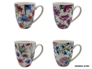 Flowered Porcelain Mug - HouzeCart