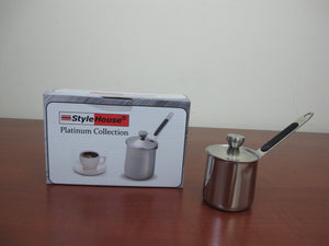 Small Platinum Turkish Coffee Pot - HouzeCart
