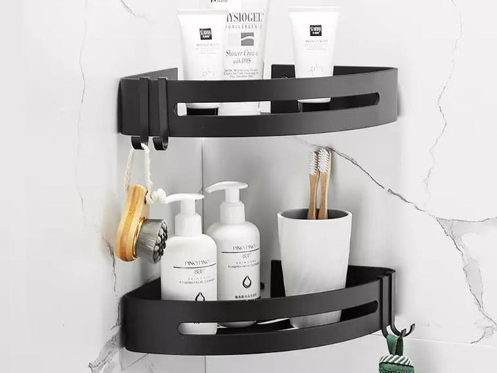 Aluminium bathroom corner shelf