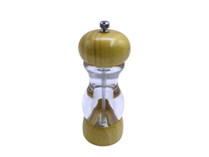 Acrylic+Wood Pepper Mill with Carbon Steel Grinder 16 cm