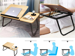 Folding Computer Desk with Adjustable Height - HouzeCart