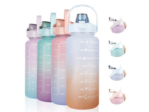 Motivational Water Bottle 2L Colorful Design