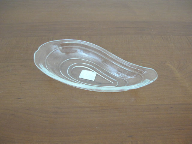 Wave Shape Glass Dessert Plate