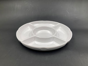 5 compartments divided dish 10" size 25 cm